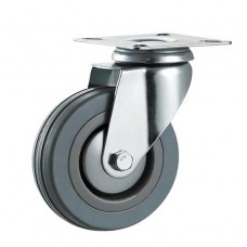 NON MARK RUBBER CASTERS - SWIVEL TOP PLATE